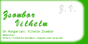 zsombor vilhelm business card